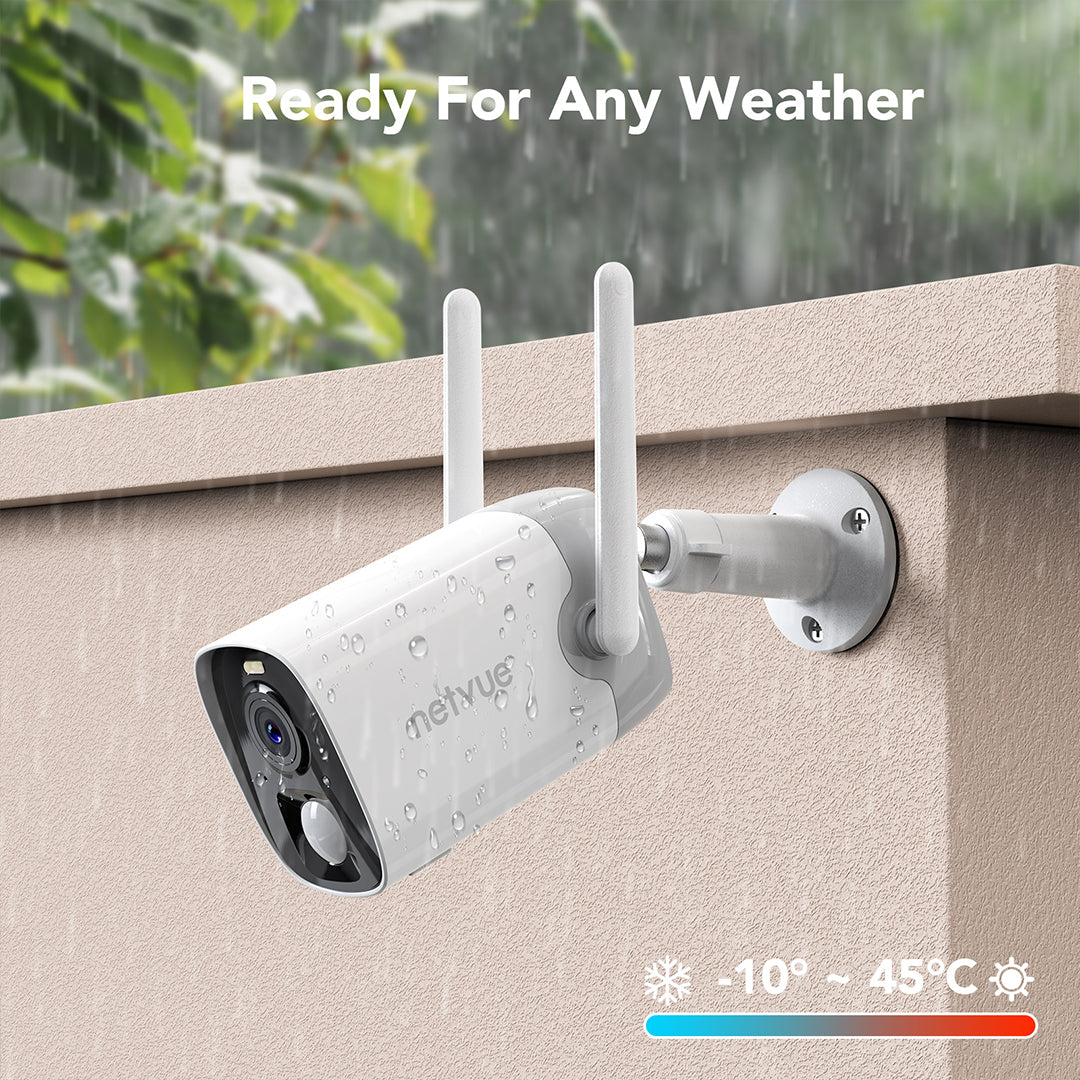 NETVUE Caméra Surveillance WiFi Extérieure, 1080P Caméras de Surveillance,  Vision Nocturne Détection, Mouvement Humain, Audio Bidirectionnel  Compatible avec Ale…